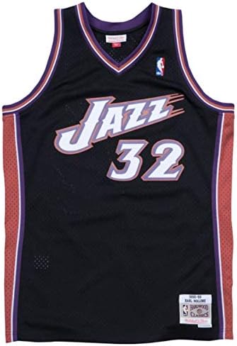 Mitchell e Ness Karl Malone Utah Jazz Men's 1998-99 Black Swingman Jersey