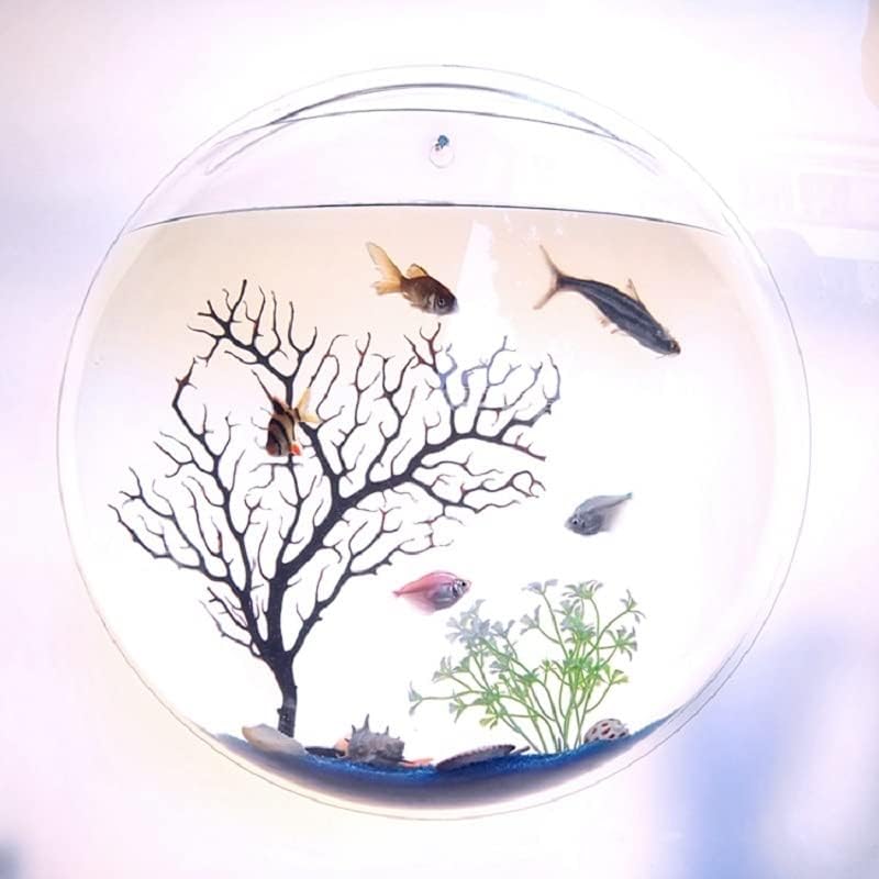 Vaso transparente de flor bolha transparente plexiglass peixe tigela de parede pendurada em água aquário tubs de água