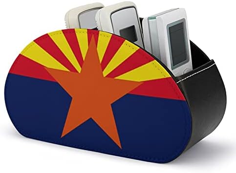 Arizona State Flag TV TV Remote Control Storage Organizer Box com 5 compartimentos para desktop de escritório em casa