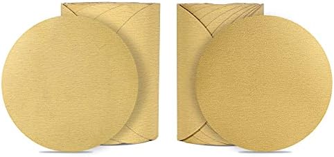 Discos de lixamento dourado de 6 polegadas PSA Auto adesivo de lixa traseira pegajosa para lixadeira orbital aleatória e discos