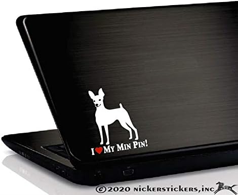 Eu amo meu Pin Min! Miniature Pinscher Dog Vinil Janela Decal