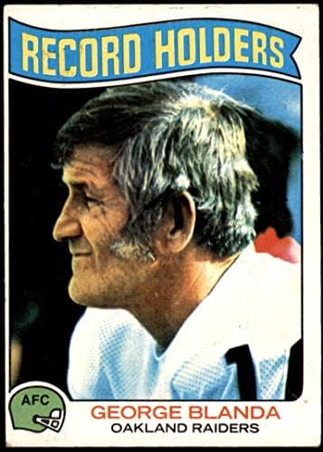 1975 Topps 351 Record Breaker George Blanda Oakland Raiders VG Raiders Kentucky