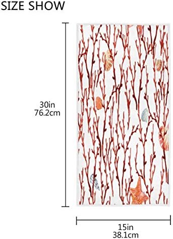 Blueangle Subaquático Coral Conto toalhas de mão 15x30, Toalha de banheiro Ultra macio altamente absorvente Toalha de