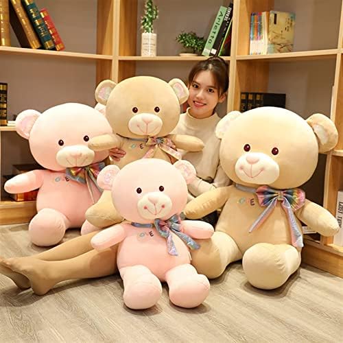 Puppets de pelúcia miquanggo de pelúcia de ursinho de ursinho de ursinho de urso para acompanhar o travesseiro de boneca para enviar um presente de aniversário de menina cor: rosa, tamanho: 80cm