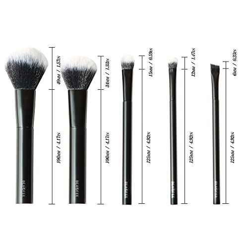 Escovas de blush para maquiagem, pincel de maquiagem Conjunto de 5 PCs, escova de escova de blush síntéticos premium.