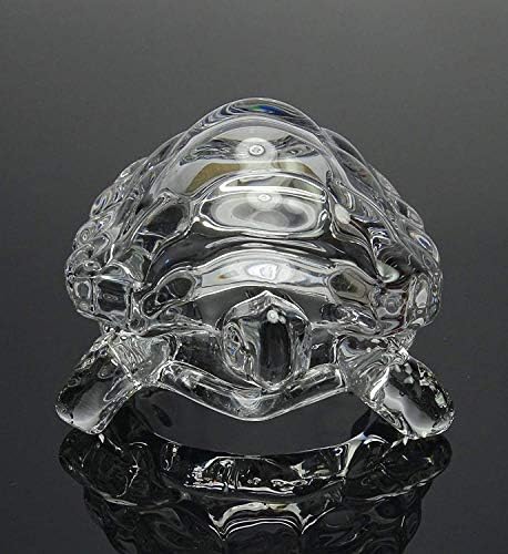 Aikvsxer pacote de 2 feng shui tartaruga tartaruga estátua de vidro de vidro Lucky Of Good Health Clear Glass Turtle Vastu
