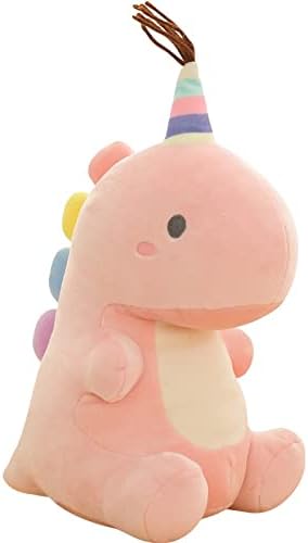 Guoqee Plush Toy Toy Cute Dinosaur Doll Pink Pillow Office decoração