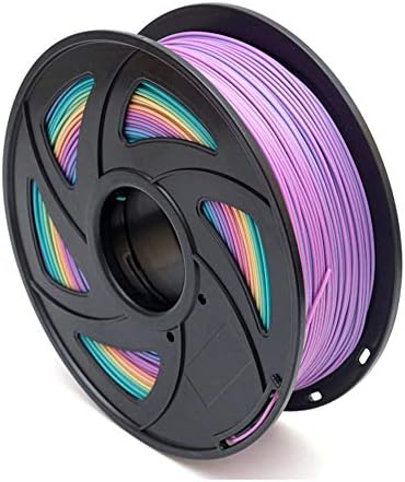 Zhjbd PLA Filamento 1,75 mm, filamento de impressora 3D 1 kg, filamento de arco -íris