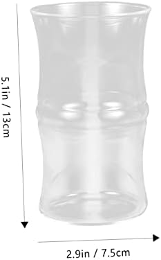 Luxshiny 3pcs água de vidro de vidro de vidro de copo fofo de vidro transparente