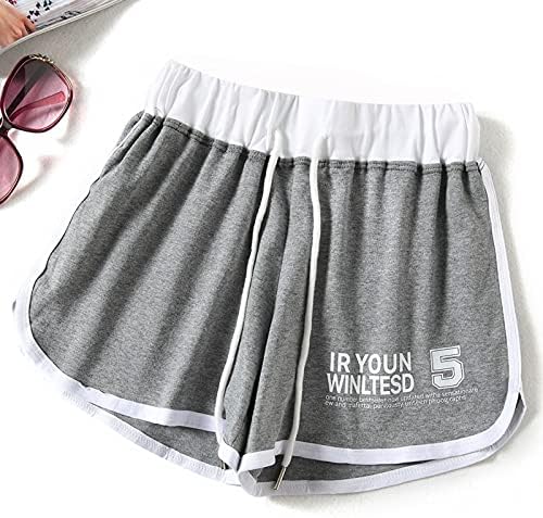 Calças de calça curta e de calça curta leves de beuu shorts de praia para mulheres casuais no verão de fundo sólido moderno