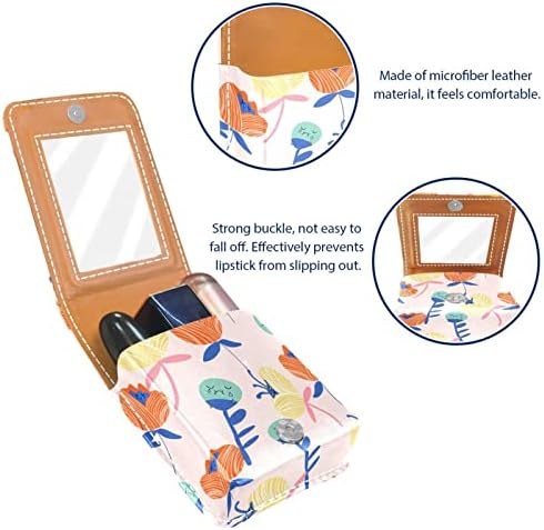 Oryuekan maquiagem batom titular mini bolsa de viagem bolsa cosmética, organizador com espelho para uma bolsa de festa de casamento