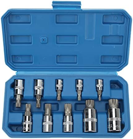 Kit de soquete Triple Square, 10pcs portable spline dica Bit Socket Set