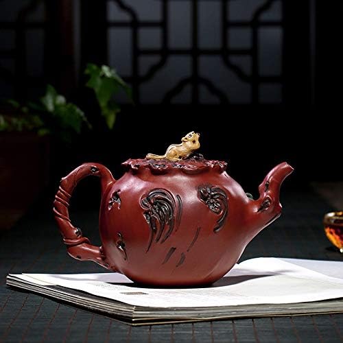 UXZDX Capacidade de grande capacidade 720ml Pote de chá de argila roxa Filtro Tuapots Kettle feita à mão