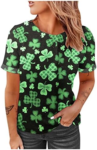 Kinrui Impresso Scrub Tops for Women 2023 St. Patricks Day Print Nurse Uniforme T-shirt Screams Casual Scrubs Casual
