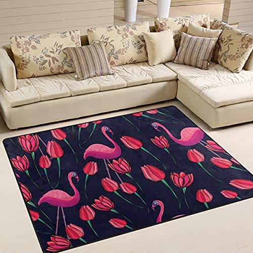 Flamingos rosa Tulipa grande tapetes de área macia