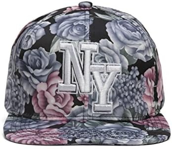 City Caps Floral Print Snapbacks