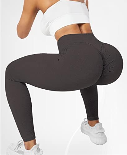 Chriâmille Amplify Crossover Scrunch Butting Leggings sem costura para Women Booty High Wandout Gym Gym Yoga Calças