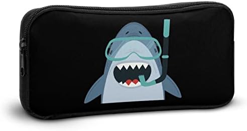 Caixa de lápis adolescente de tubarão de mergulho engraçado