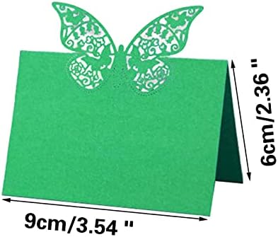 Razzum pack agradecer cartão de borboleta a laser de corte Nome da mesa de corte Cartões de lugar de cenário de renda para cenário
