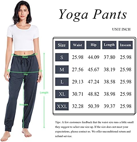 Annenmy Womens Yoga Sweatpante para mulheres trepadeiras de cintura alta calça calças calças casuais de cordão casual