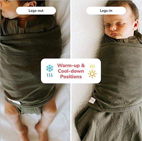 Embé Branco de cobertor prematuro de 2 vias para bebês 4-6 libras-musgo | Fácil acesso a fraldas | Design de pernas dentro e para fora | O zíper seguro para se desenrolar | Estágio 1 sono