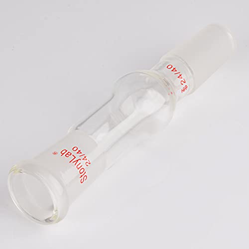 Tubo de secagem reta de vidro de stonylab, adaptador de tubo de secagem de vidro de borossilicato com juntas de parto padrão 24/40 para abastecimento de laboratório de laboratório