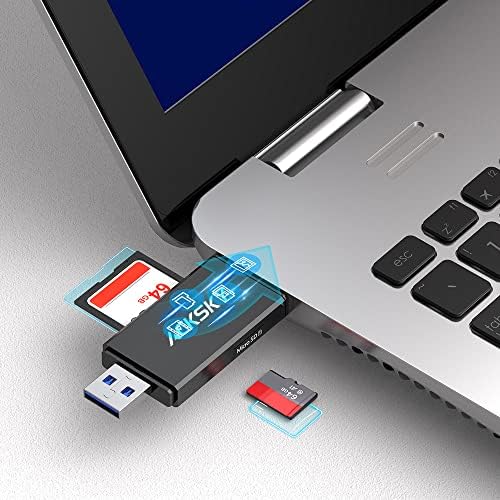 SD Card Reader, Adaptador de cartão Micro SD USB 3.0, leitor de cartão de memória portátil tipo C para TF SD SDHC SDXC Micro SD Micro