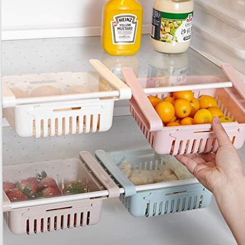 Graderiza de armazenamento de organizador de geladeira gaveta de puxar sob prateleira caixa de geladeira
