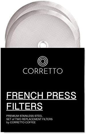 Conjunto Corretto de 2 filtros de imprensa francesa de substituição para 34 oz de imprensa francesa | Telas de imprensa