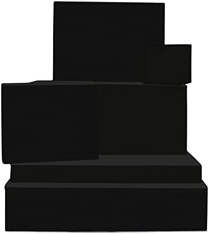 Papel de embrulho preto Central 23 - 'Black Void' - 6 lençóis papel de embrulho escuro - para aniversário de Natal - presentes temáticos espaciais - vem com adesivos divertidos