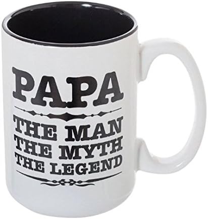 Papa, o homem, o mito da lenda de 15 oz deluxe grande caneca de dupla face