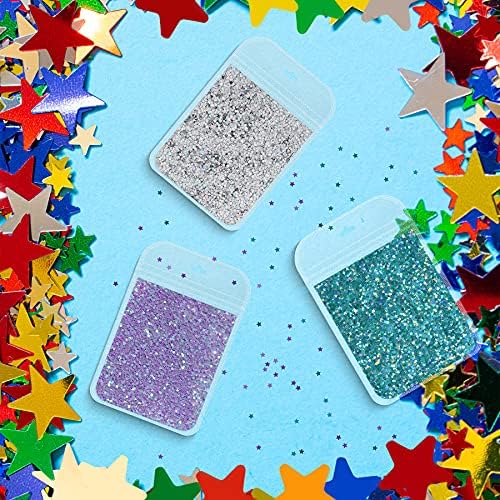 NIART EPOXY RESIN CASTING TINY STARS CONFETTI GLITTERI 3MM ESTRELAS CONFETTI LASER LENTAS PARA OSTURAS DE ARTE DIY, Decoração de