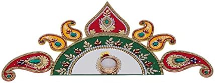 ITIHA® Half Border acrílico Rangoli Decoração indiana para decoração de parede, piso e mesa para Natal e Diwali - 9 peças feitas