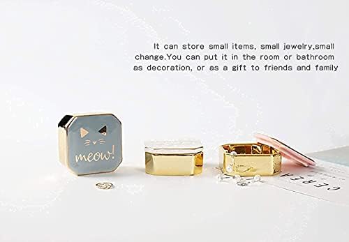 Bandeja de jóias de unicórnio de cerâmica MOSSTY com cobertura, anéis Brincadeiras do organizador de pratos Presentes de caixa