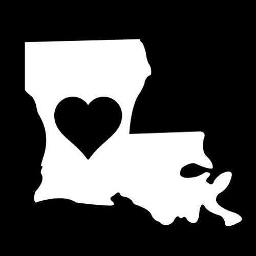 Louisiana Heart State Silhouette 6 adesivo de vinil Decalque de carro