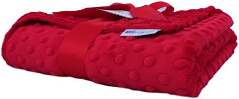 Meg original Valentine Red Minky Dot Baby Clanta, Unissex/Gênero Neutro, cobertor super macio para meninos e meninas