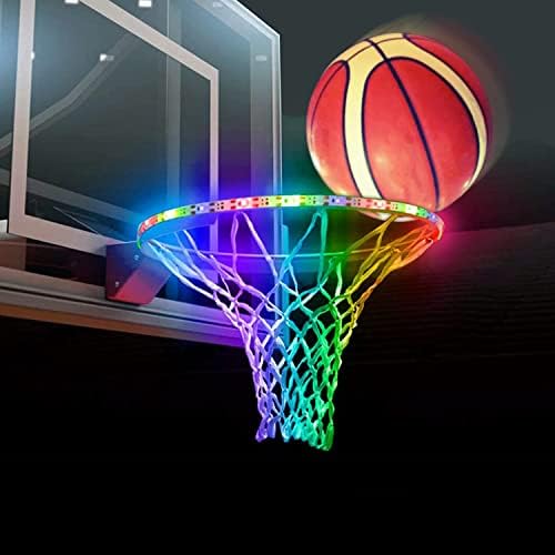 Bher Led Basketball Hoop Lights, Motion Sensing Rim Changes Light Colors quando você obtém pontuação