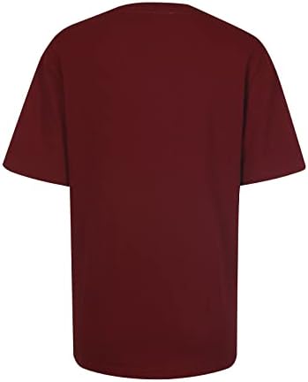 Senhoras blusas ritmo de coração arco -íris imprimir impressão relaxada blusa de manga curta Crew pescoço de verão blusas de outono