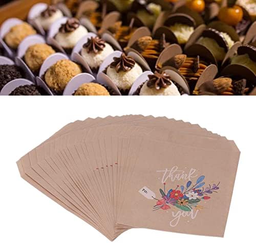 Lizealucky 48 peças Sacos de papel Kraft Padrões de papel Padrão de papel Buffet de buffet de buffet para férias de Natal
