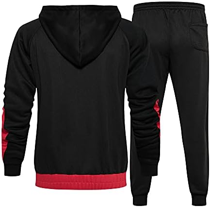 Ixyhpjp listra rastreio masculino esportivo cenário de outono inverno 2 peças zíper moletom+calça terno homens jogging roupas conjuntos de roupas