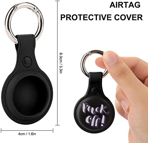 Foda-se de casos de proteção compatíveis com airtag com o presente do localizador anti-perdido do anel-perdão para carteira colar