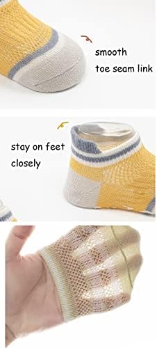 Chung garotas recém-nascidas meias de algodão fofo malha fina anti-deslizamento sem skid piso passeio no verão