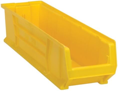 Quantum QUS970 PAilhão de armazenamento de plástico Recipiente hulk, 30 polegadas por 8 polegadas por 7 polegadas, amarelo, caso de 6