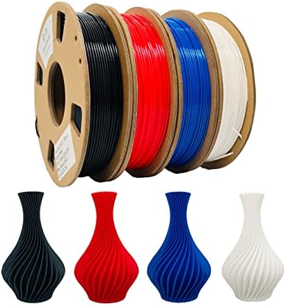 Mindahand 4x250g 3d Impressora Plaamento Plaamento de 1,75 mm 0,25 kg Pacote pequeno Multicolor 3D Filamento Branco Preto azul vermelho