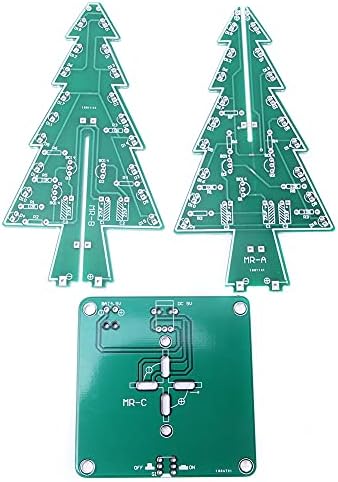 Árvore de Natal 3D LED PLANTAS ARTIFICIAIS ELETRONAL FLORES Árvores artificiais Kit de circuito montar cores led estéreo árvore