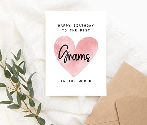 Feliz aniversário para os melhores gramas do mundo - Cartão de aniversário de Grams - Cartão Grams - Presente do Dia das Mães - Feliz Aniversário, feliz aniversário, mãe