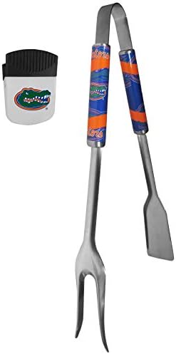 Siskiyou Sports NCAA Florida Gators Unisex 3 em 1 ferramenta de churrasco e clipe de chip, cores de equipe, tamanho único