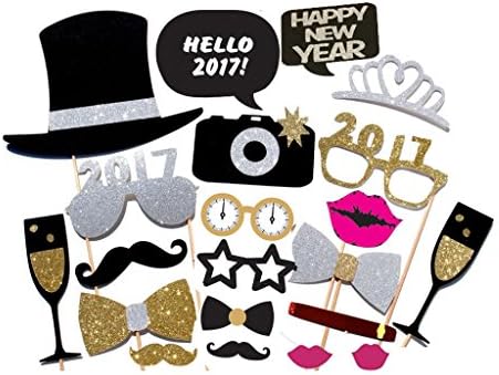 21PCS 2017 Máscaras de cartas de festas de ano novo 2017