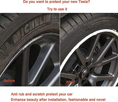 Protetores da borda da roda de carro, guarda de pneus, faixa de proteção anti-colisão anti-arranhão, 16-20 polegadas ， 4pcs para