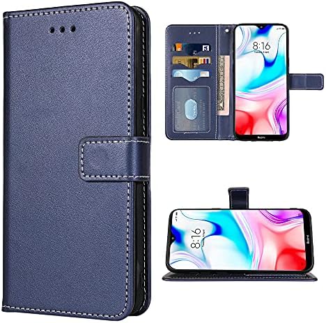 FDCWTSH Compatível com Xiaomi Redmi 8a Redme 8 Caso da carteira Strap Strap cordão de couro lasca de couro para suporte de cartolina